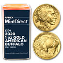 2020 1 oz Gold Buffalo (20-Coin MintDirect® Tube) 2020 1 oz Gold Buffalo (20-Coin MintDirect® Tube)
